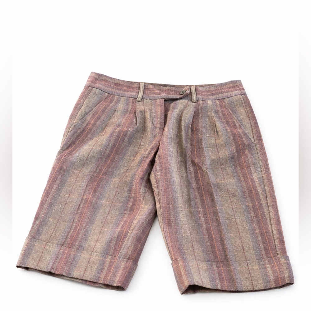 BCBGMaxAzria Striped Wool Blend Bermuda Shorts Size 0